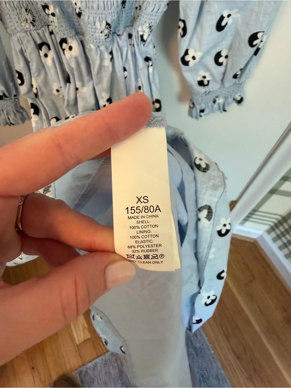 kate spade Light Blue Smocked Midi Dress with Panda Print